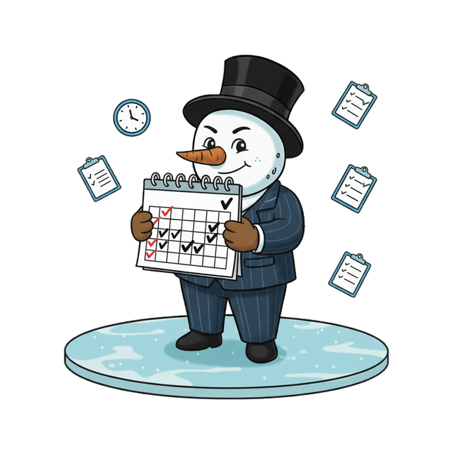 Снеговик справа