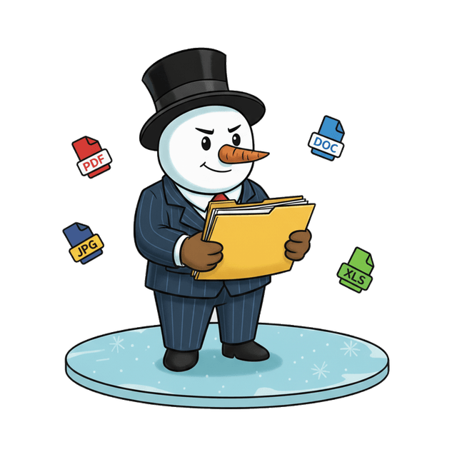 Снеговик с документами